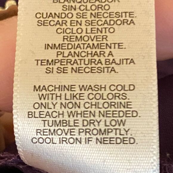 Daisy Fuentes Long Sleeve Blouse Womens Size Small Sheer Sleeves Front Button - Picture 5 of 6